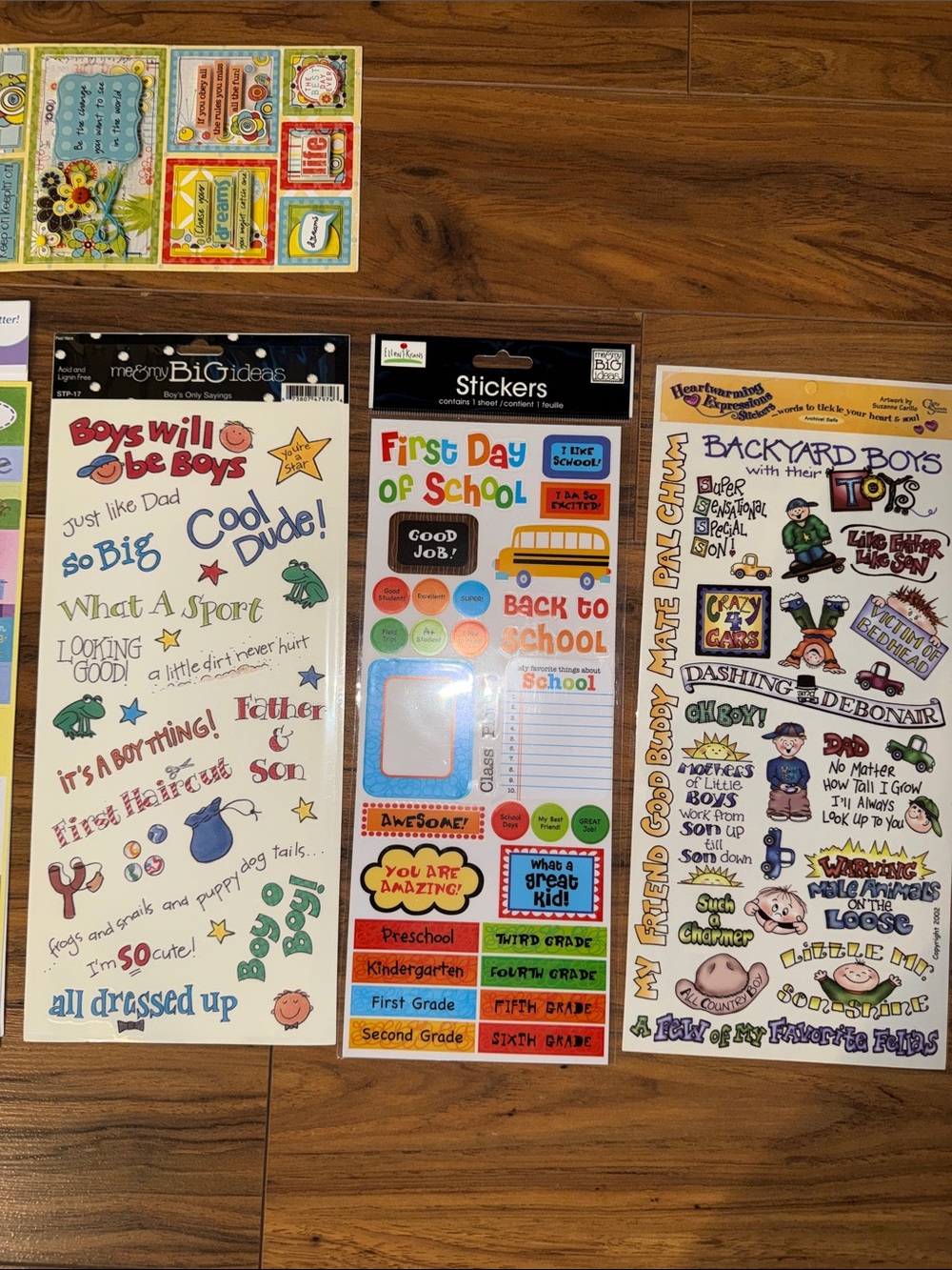 Y2K vintage scrapbooking Mixed Decorative Sticker Sheet Lot - baby boys - Picture 5 of 17